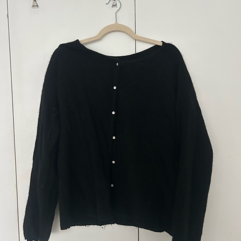 Sezane Black Gaspard Cardigan